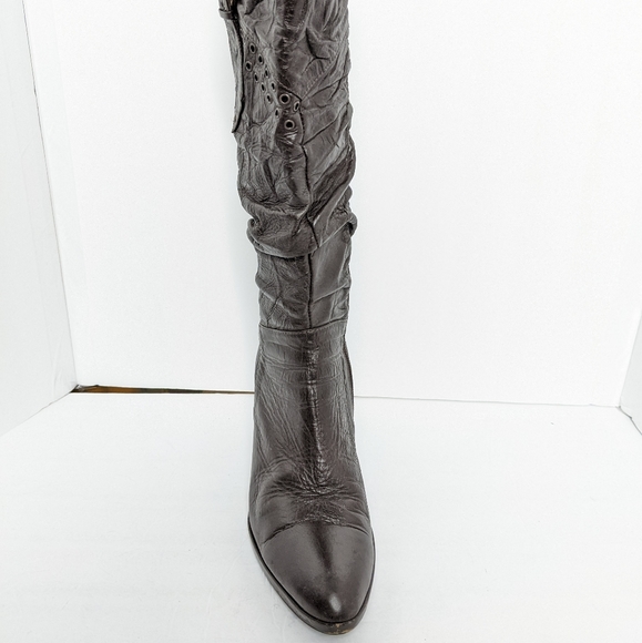 Cat pard leather knee high boots - Picture 11 of 16
